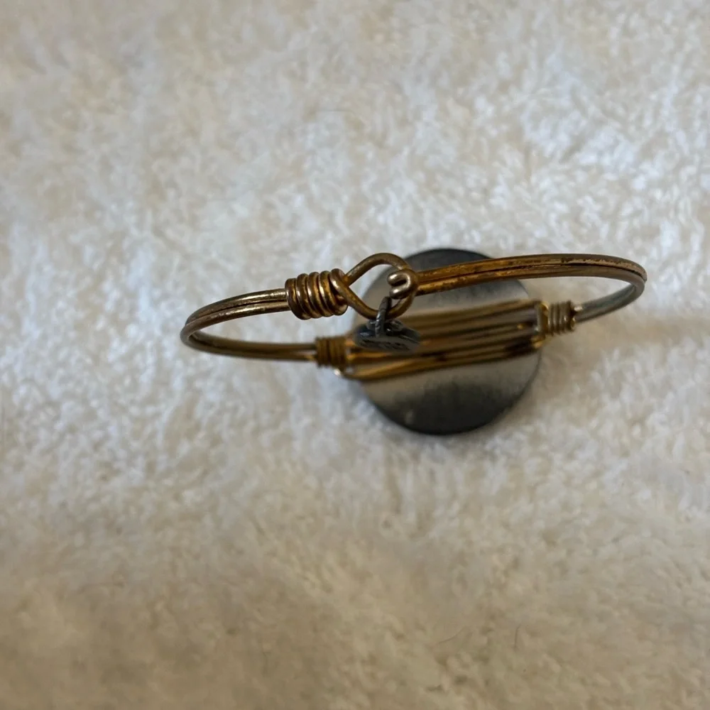 Luca & Danni wire wrap bracelet with crystal disc detail - Picture 2 of 4